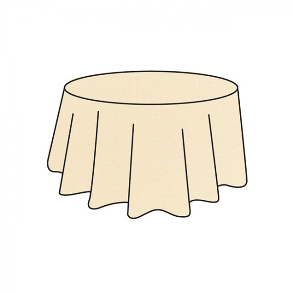 Nappe ronde jetable soft ivoire champagne 2,40 m