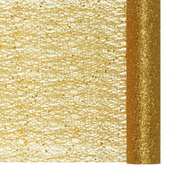 Chemin de table Glitter or en rouleau 0,30 x 5 m
