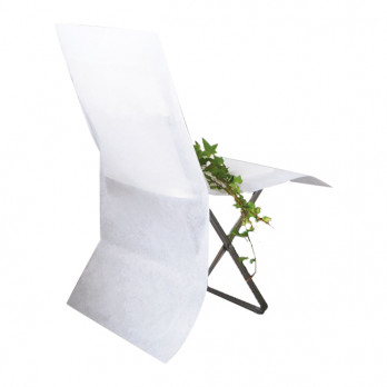 Housse de chaise en intissé blanc