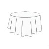 Nappe ronde réutilisable en spunbond blanc 2,40 m.