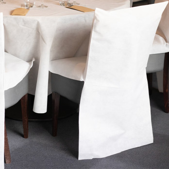 Housse de chaise en intissé blanc