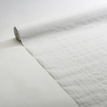 Nappe en papier damassé blanc en rouleau 1,18 x 50 m