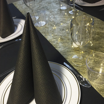 Chemin de table Brillance or en rouleau 0,30 x 10 m