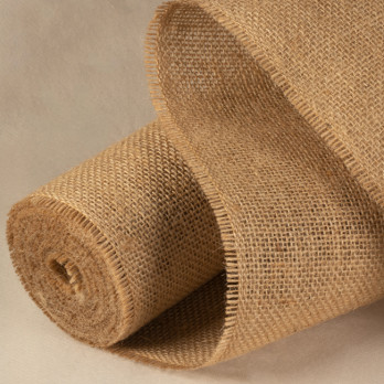 Chemin de table en toile de jute naturelle en rouleau 0,28 x 5 m