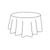 Nappe ronde blanche jetable