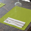 Sets de table en papier vert anis pas chers pour restaurant