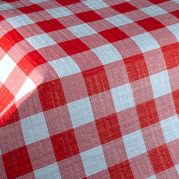 Nappe en papier vichy rouge et blanc pas chère