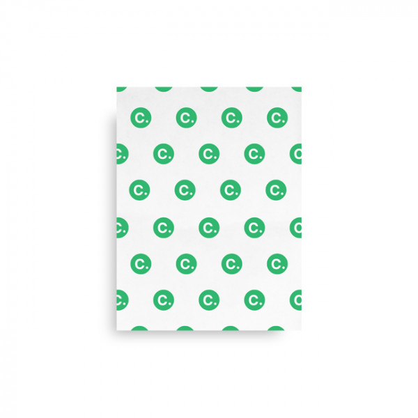 Papier ingraissable personnalisé blanc small 33,5 x 25 cm - Impression digitale couleurs illimitées