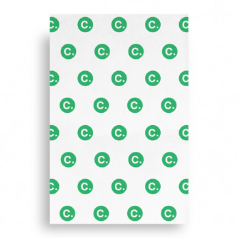 Papier ingraissable personnalisé blanc large 50 x 33,5 cm - Impression quadrichromie couleurs illimitées