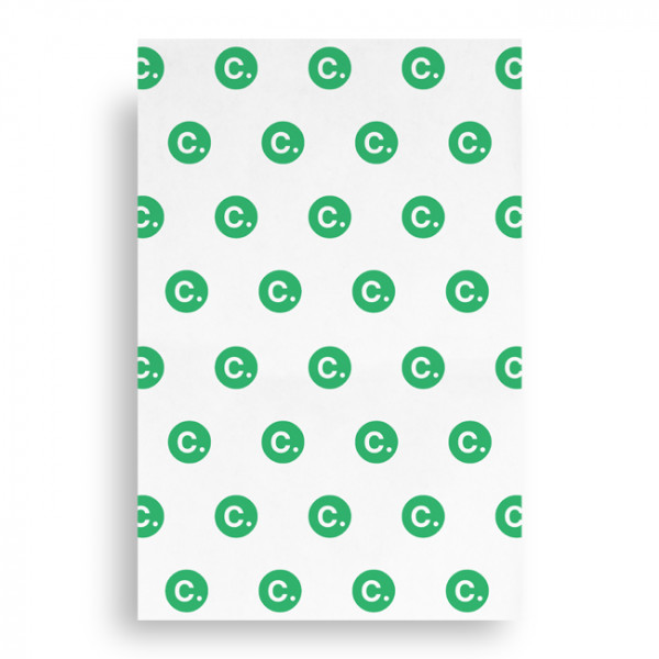 Papier ingraissable personnalisé blanc large 50 x 33,5 cm - Impression quadrichromie couleurs illimitées
