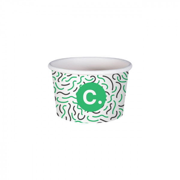 Pot à glace 4 Oz en carton personnalisé - Impression jusqu'à 4 couleurs