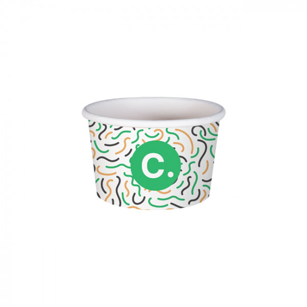 Pot à glace 4 Oz en carton personnalisé - Impression jusqu'à 4 couleurs