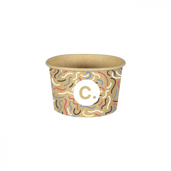 Pot à glace 4 Oz en carton personnalisé - Impression jusqu'à 4 couleurs