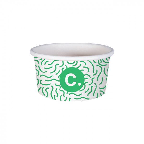 Pot à glace 6 Oz en carton personnalisé - Impression jusqu'à 4 couleurs