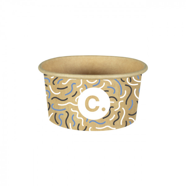 Pot à glace 6 Oz en carton personnalisé - Impression jusqu'à 4 couleurs