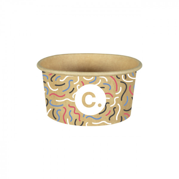 Pot à glace 6 Oz en carton personnalisé - Impression jusqu'à 4 couleurs