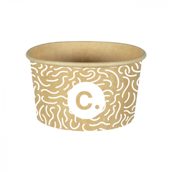 Pot à glace 8 Oz en carton personnalisé - Impression jusqu'à 4 couleurs