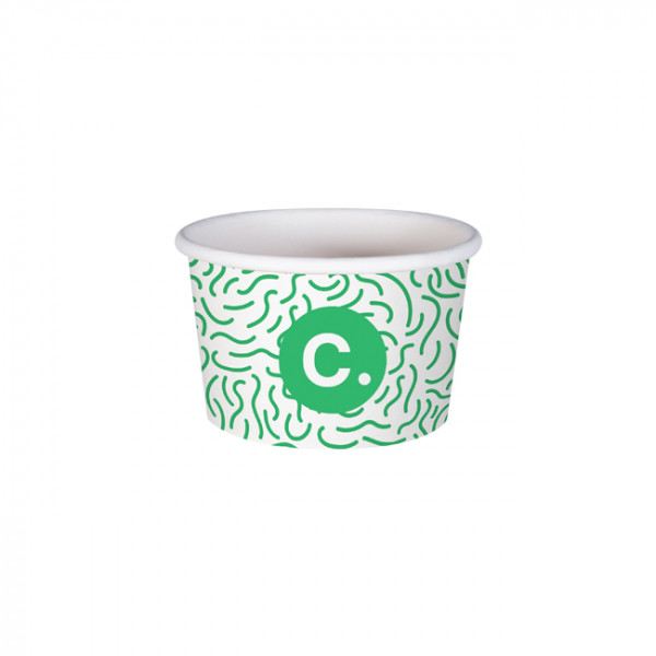 Pot à glace 4 Oz 100% carton 0% plastique personnalisé - Impression jusqu'à 4 couleurs
