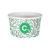 Pot à glace 8 Oz 100% carton 0% plastique personnalisé - Impression jusqu'à 4 couleurs