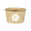 Pot à glace 8 Oz 100% carton 0% plastique personnalisé - Impression jusqu'à 4 couleurs