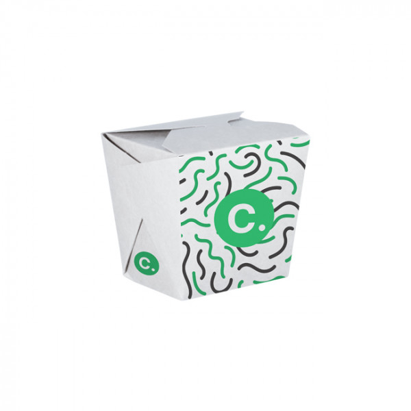 Pot à pâtes personnalisé en carton 16 Oz - Impression jusqu'à 4 couleurs