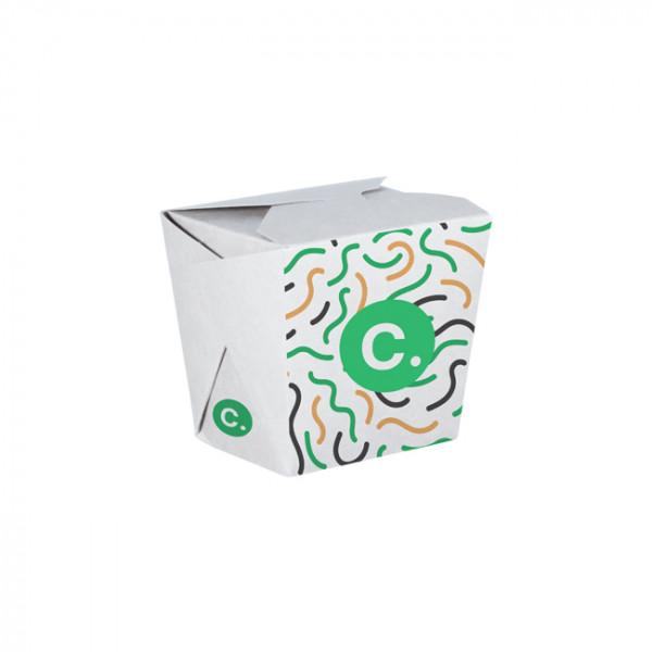 Pot à pâtes personnalisé en carton 16 Oz - Impression jusqu'à 4 couleurs