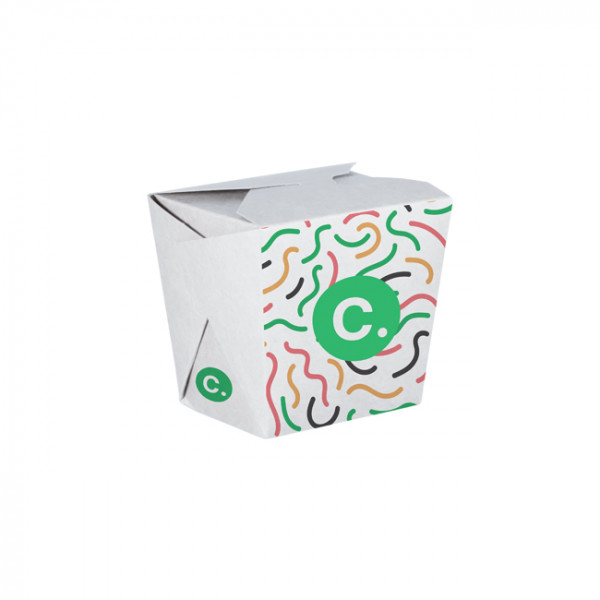 Pot à pâtes personnalisé en carton 16 Oz - Impression jusqu'à 4 couleurs