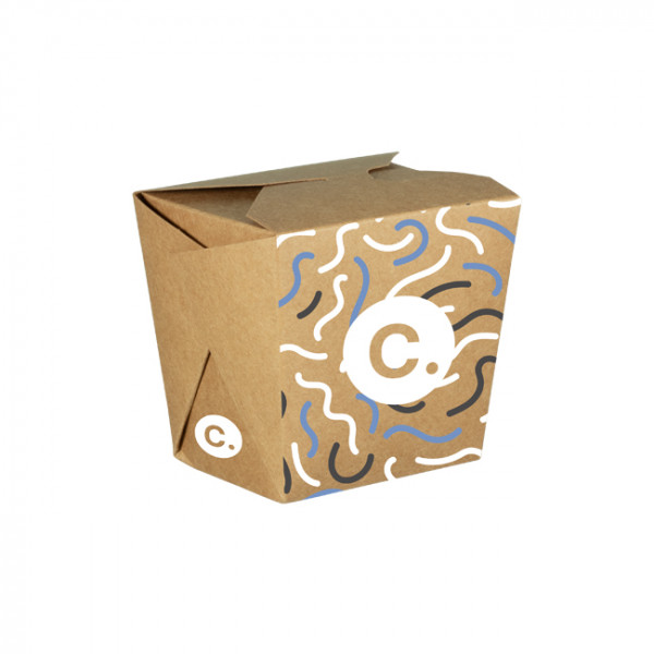 Pot à pâtes personnalisé en carton 16 Oz - Impression jusqu'à 4 couleurs