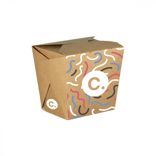 Pot à pâtes personnalisé en carton 16 Oz - Impression jusqu'à 4 couleurs