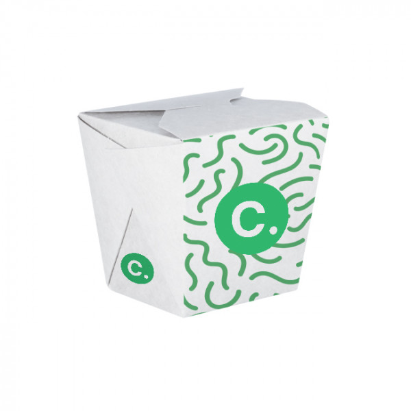 Pot à pâtes personnalisé en carton 32 Oz - Impression jusqu'à 4 couleurs