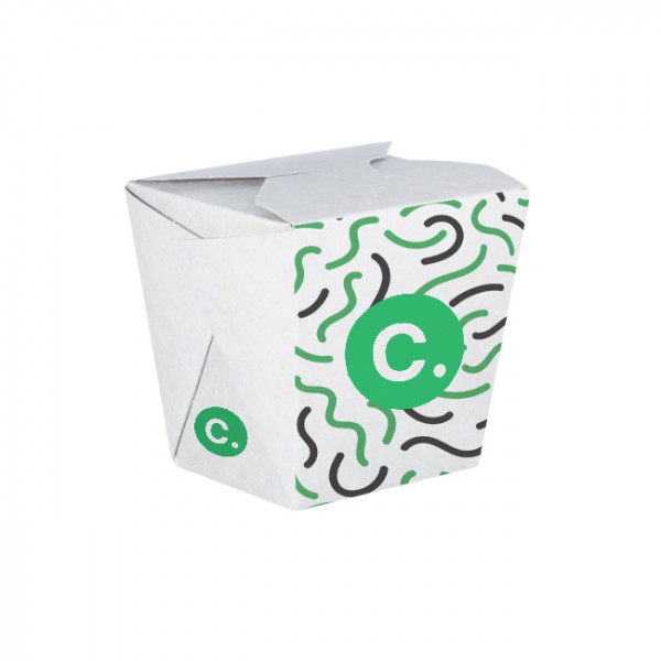 Pot à pâtes personnalisé en carton 32 Oz - Impression jusqu'à 4 couleurs