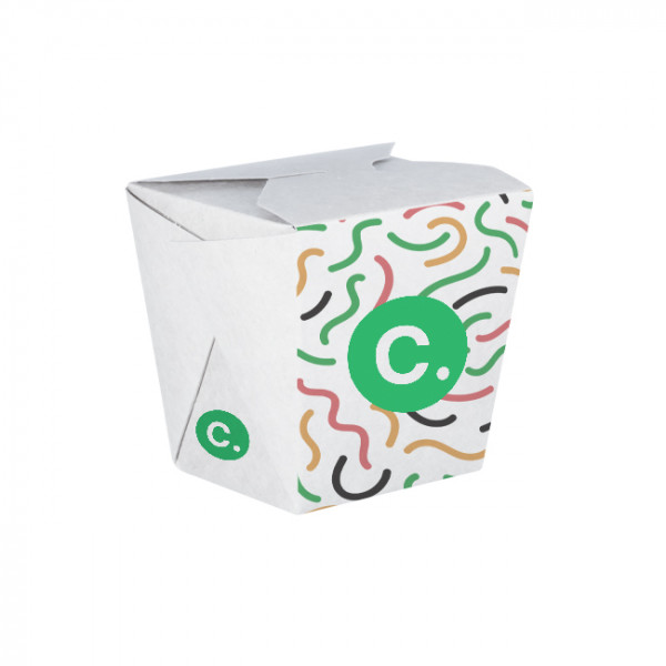 Pot à pâtes personnalisé en carton 32 Oz - Impression jusqu'à 4 couleurs