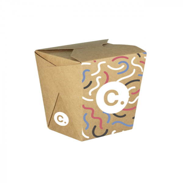 Pot à pâtes personnalisé en carton 32 Oz - Impression jusqu'à 4 couleurs