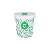 Pot à soupe personnalisé en carton avec couvercle 16 Oz - Impression jusqu'à 4 couleurs