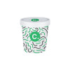 Pot à soupe personnalisé en carton avec couvercle 16 Oz - Impression jusqu'à 4 couleurs