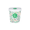 Pot à soupe personnalisé en carton avec couvercle 16 Oz - Impression jusqu'à 4 couleurs