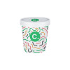 Pot à soupe personnalisé en carton avec couvercle 16 Oz - Impression jusqu'à 4 couleurs