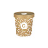 Pot à soupe personnalisé en carton avec couvercle 16 Oz - Impression jusqu'à 4 couleurs