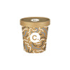Pot à soupe personnalisé en carton avec couvercle 16 Oz - Impression jusqu'à 4 couleurs