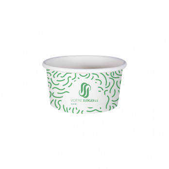 Pot à glace 6 Oz en carton personnalisé - Impression jusqu'à 4 couleurs