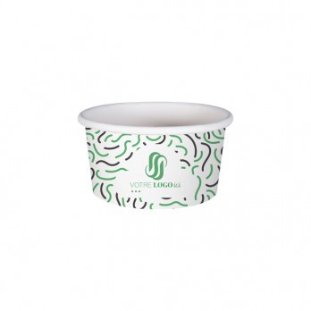 Pot à glace 6 Oz en carton personnalisé - Impression jusqu'à 4 couleurs