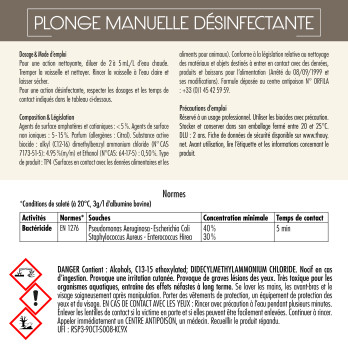Plonge manuelle désinfectante 5 L