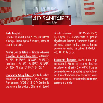 Détergent détartrant désinfectant virucide sanitaires 5 L - PAE