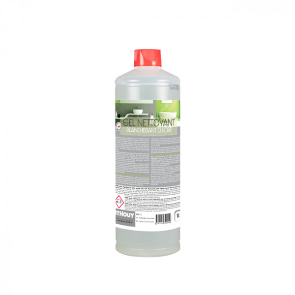 Gel nettoyant blanchissant chloré 1L - Produit sanitaire complémentaire