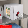Bag in box en carton avec connecteur pour doseur lave-vaisselle professionnel
