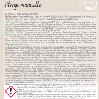 Plonge manuelle Ecolabel 5 L