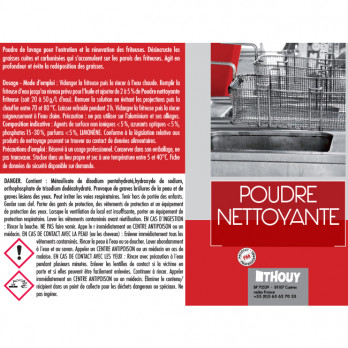 Poudre nettoyante dégraissante friteuse 5 kg