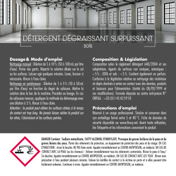 Détergent dégraissant surpuissant sols 5 L