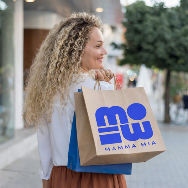 Sac en papier pas cher personnalisé avec logo