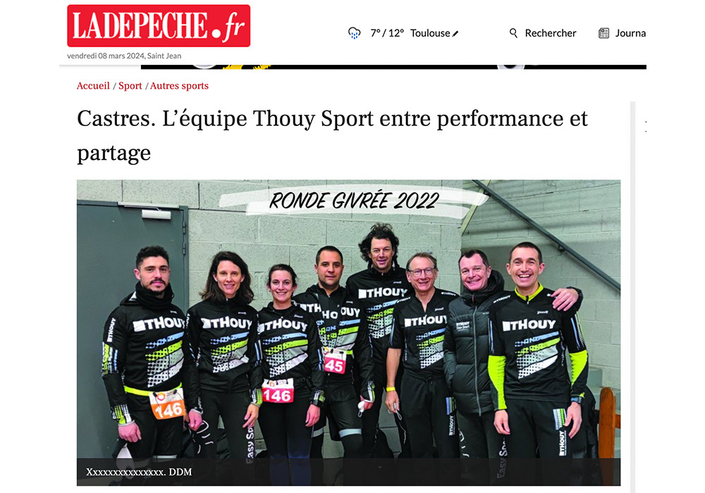Article Thouy la depeche ronde givrée